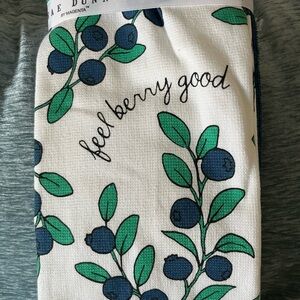 Rae Dunn Blue and Green Blueberry Kitchen Towels - Set of 3
